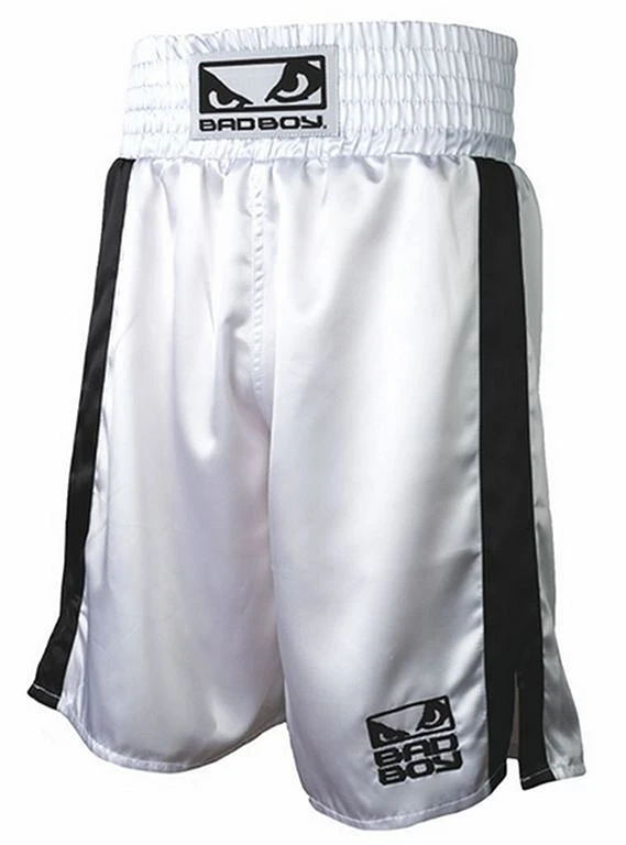 Bad Boy Boxing Short With Contrast Panels Bianco-Nero