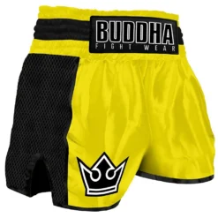 Buddha Muay Thai Short Retro Premium Giallo