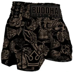 Buddha Pantalon Muay Thai Kick Boxing European Day Nero