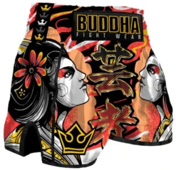 Buddha Pantalon Muay Thai Kick Boxing European Geisha Nero
