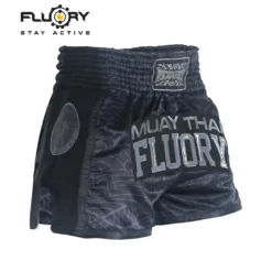 Fluory Muay Thai Short MTSF69 Nero-Grigio