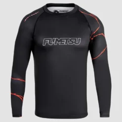 Fumetsu Kintsugi Long Sleeve Rash Guard Nero-Rosso