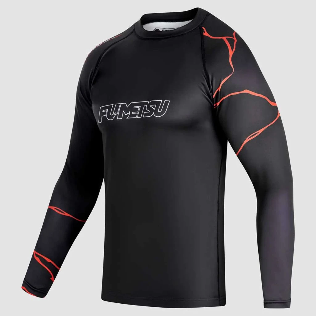Fumetsu Kintsugi Long Sleeve Rash Guard Nero-Rosso - immagine 2