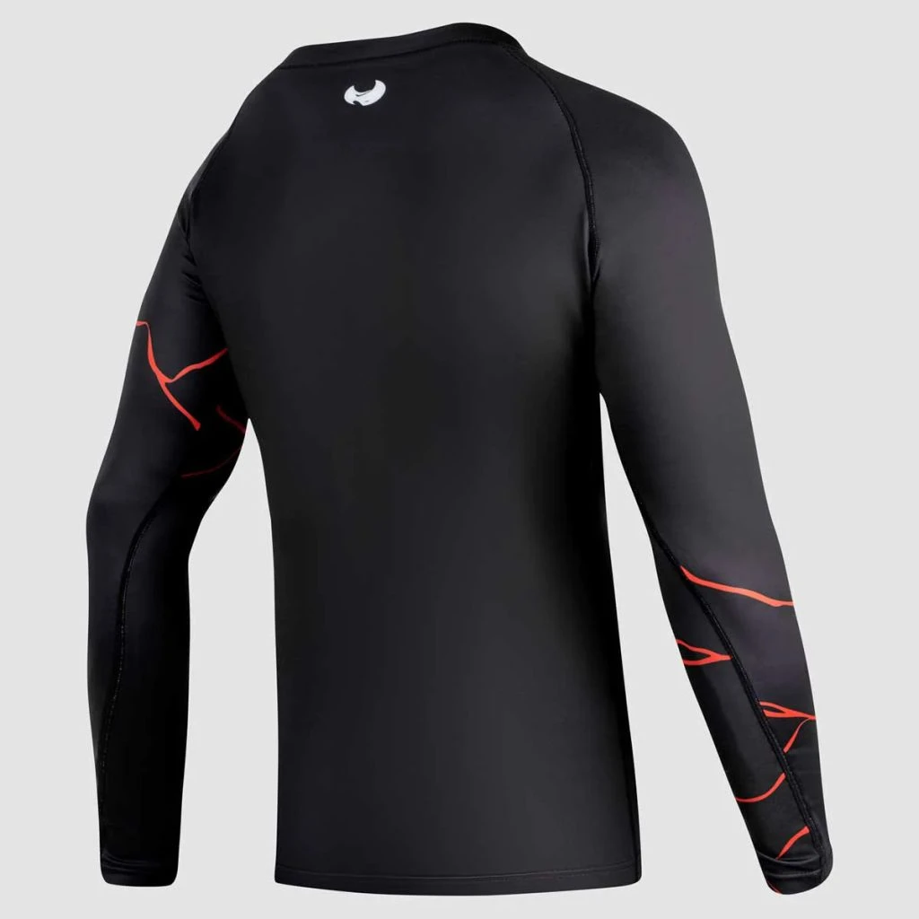 Fumetsu Kintsugi Long Sleeve Rash Guard Nero-Rosso - immagine 3
