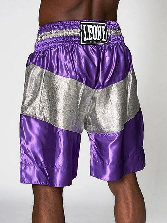 Leone 1947 Legend Boxing Shorts Viola-Argento - immagine 2