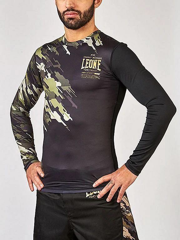 Leone 1947 Neo Camo Rashguard Nero-Verde - immagine 3