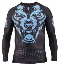Okami Rashguard Wilderness Ice Nero-Blu