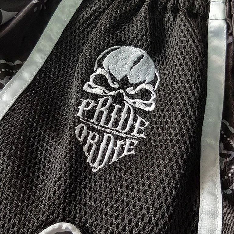 Pride Or Die Muay Thai Shorts Nero-Bianco - immagine 4