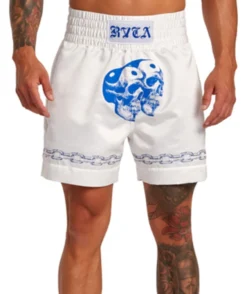 RVCA X Everlast Benjamin Jeanjean Boxing Shorts Bianco