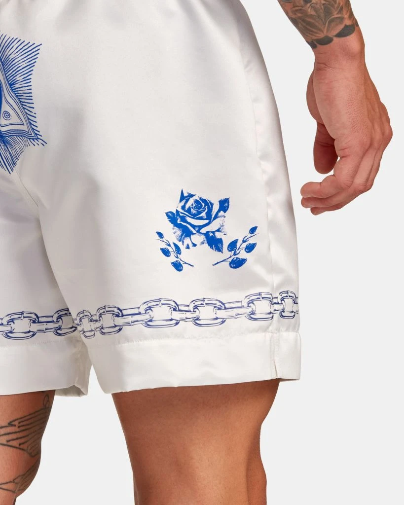 RVCA X Everlast Benjamin Jeanjean Boxing Shorts Bianco - immagine 2