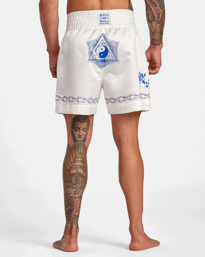 RVCA X Everlast Benjamin Jeanjean Boxing Shorts Bianco - immagine 4