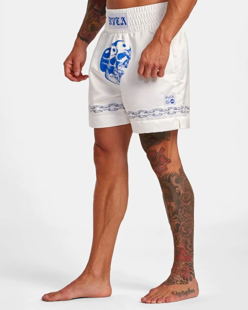 RVCA X Everlast Benjamin Jeanjean Boxing Shorts Bianco - immagine 5