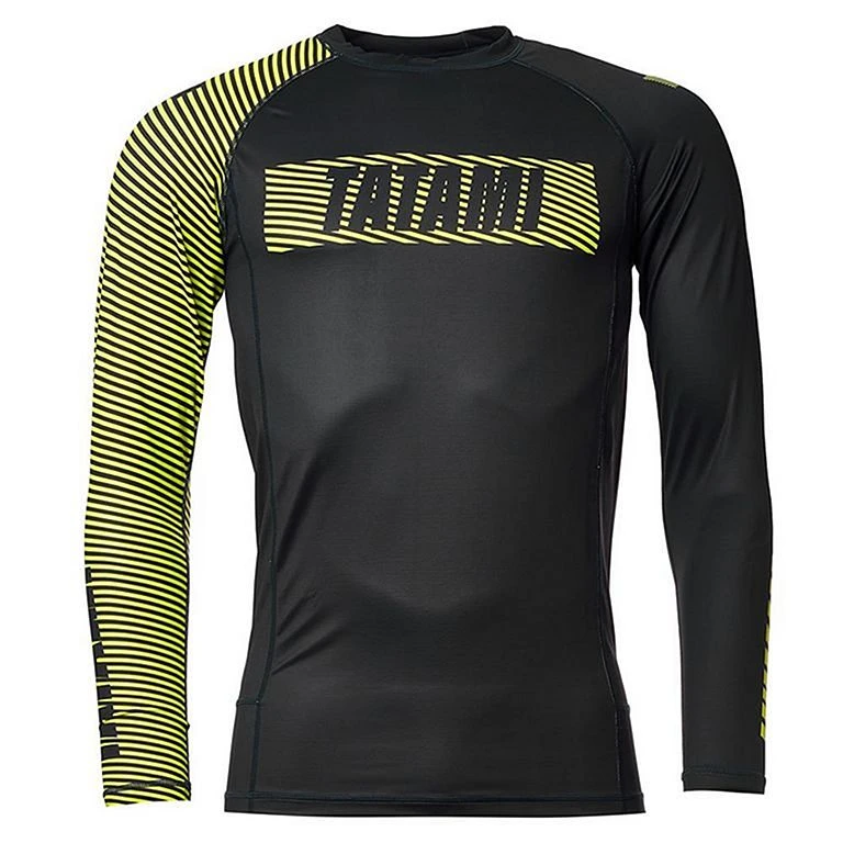 Tatami Essential 3.0 Long Sleeve Rash Guard Nero-Giallo