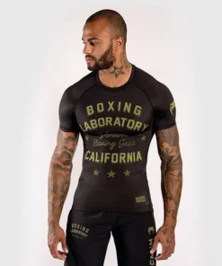 Venum Boxing Lab Rashguard SS Nero-Verde