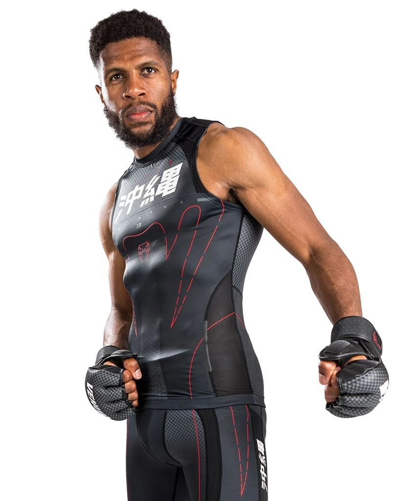 Venum Okinawa 3.0 Rashguard Sleeveless Nero-Rosso